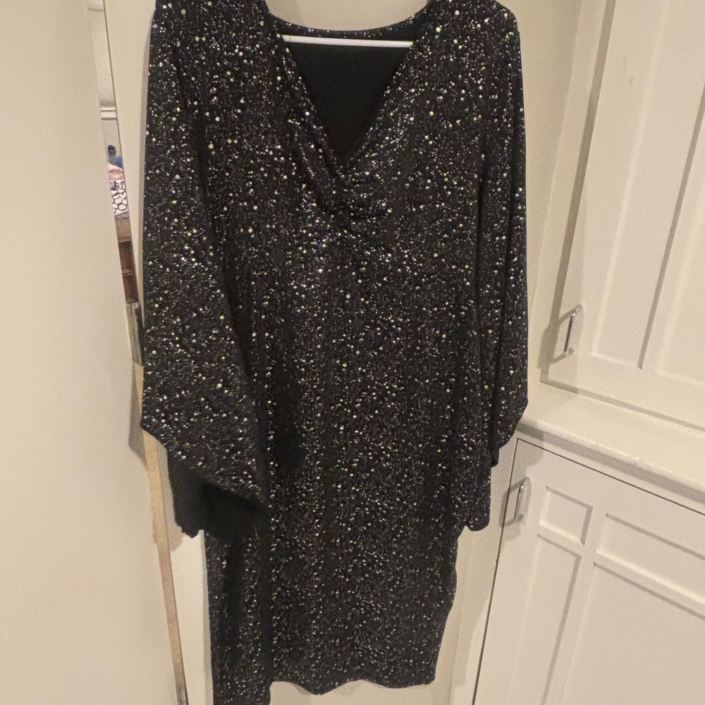 Elegant Black Sequin Dress